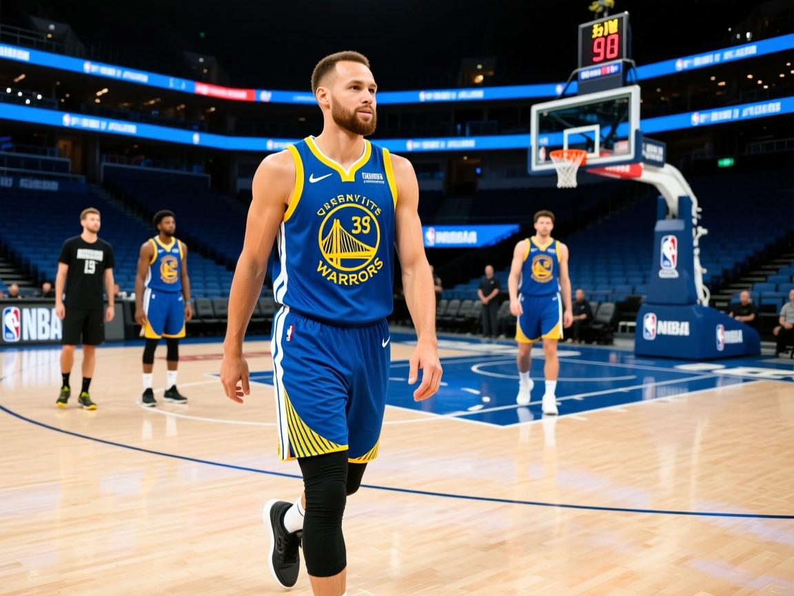 勇士后卫库里重新加入球队进行恢复训练