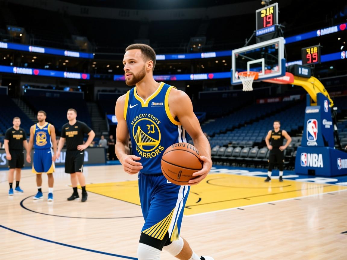 勇士后卫库里重新加入球队进行恢复训练 第2张